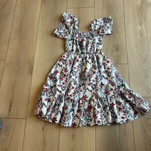 Janie and Jack Floral Dress - White and Red